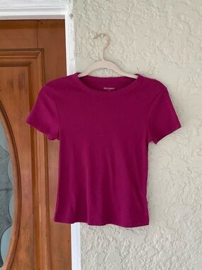Old Navy Short Sleeve Crew Neck Top - Magenta